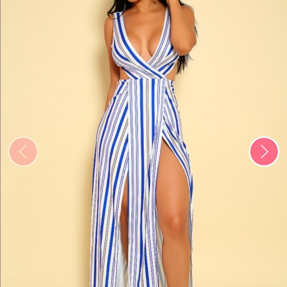 Striped maxi dress